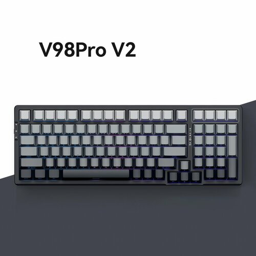Беспроводная механическая клавиатура VGN V98 Pro V2 белый серый черный 13233₽