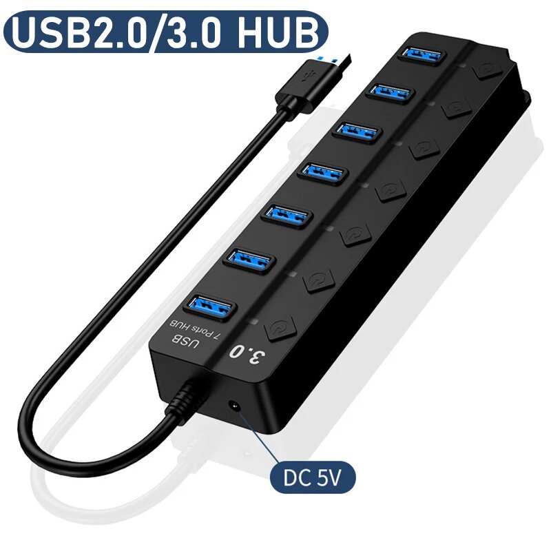 ULOOPKY USB хаб 7 портов — фото 1