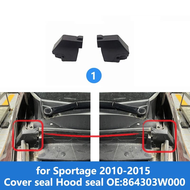 Ruili603 для Kia 2010-2015 Sportage, уплотнитель крышки капота для Sportage 2018-2023, перегородка 86430-3W000 86430 3W000, уплотнительная полоса капота, for Sportage 2010