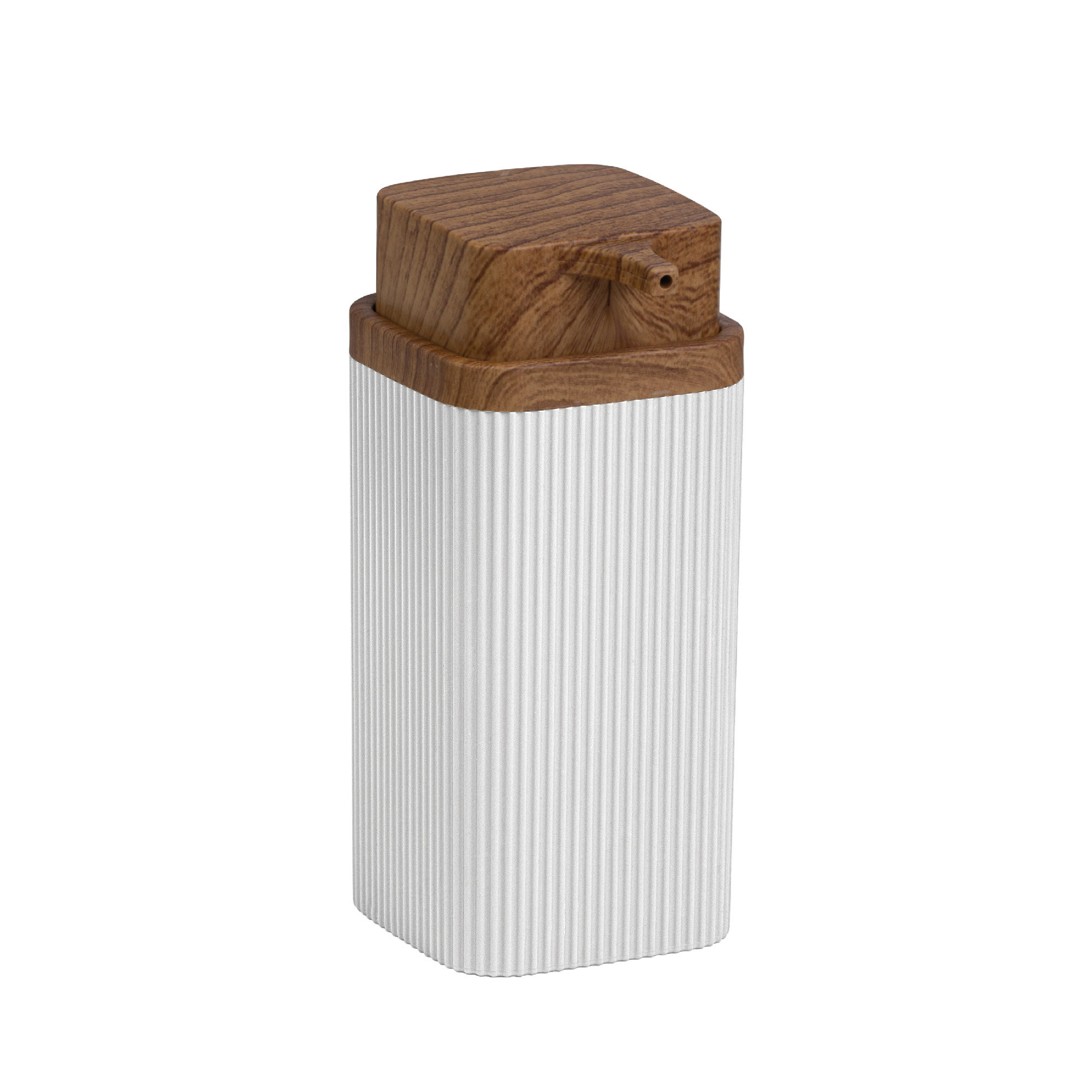 Дозатор для жидкого мыла Fixsen SAND WHITE белый, пластик, 300 мл — фото 1