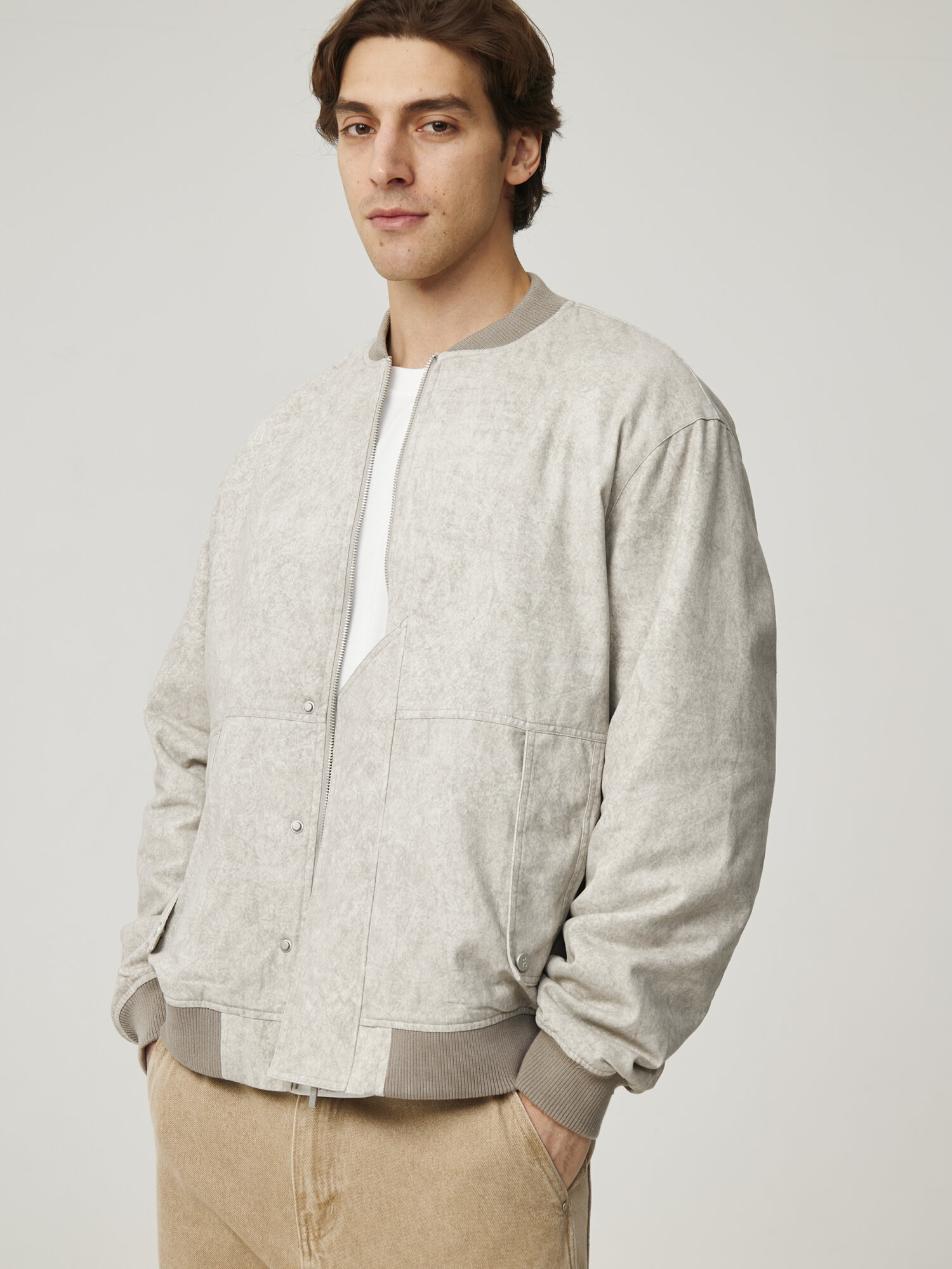 Бомбер FEELZ, размер M, серый — фото 1