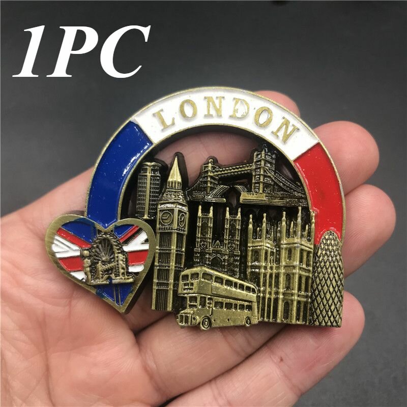 1pc LONDON 3D металлический холодильник магнит сувенир подходящий для коллекции подарков и домашнего украшения