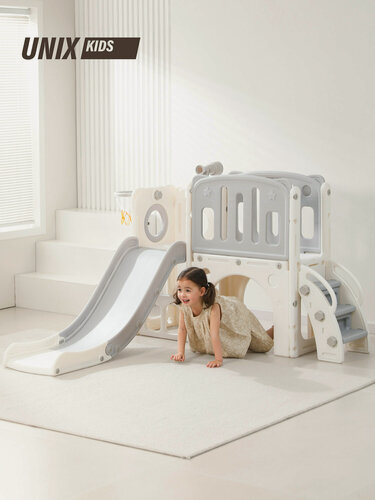 Изображение товара Детский игровой комплекс с горкой UNIX Kids Star / Звезда для дачи, дома и улицы, игровая площадка для детей и малышей, серый