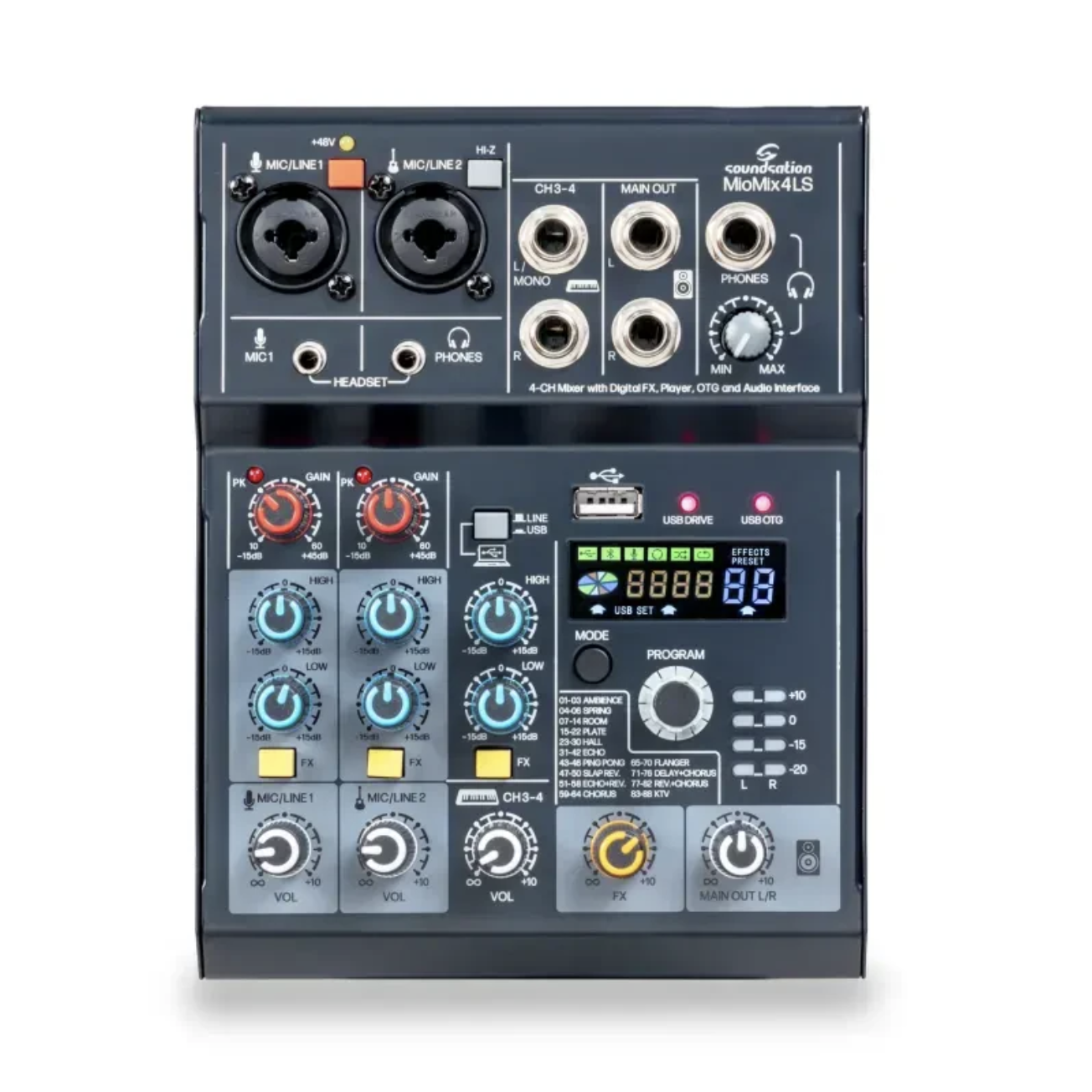 Аналоговый микшер Soundsation MioMix-4LS