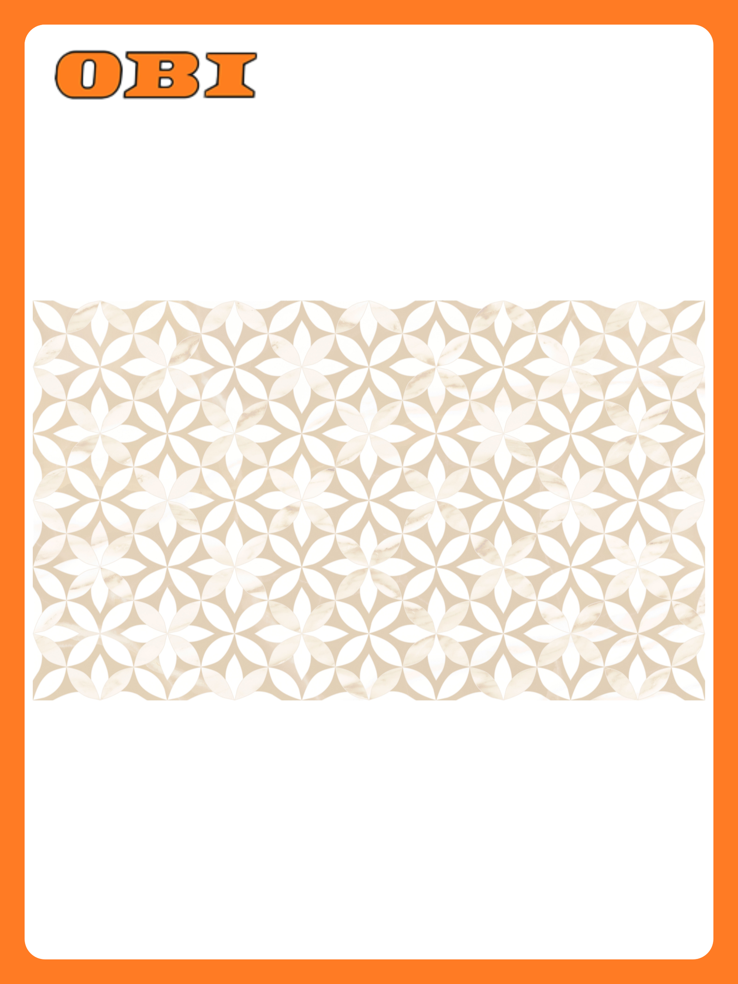 Керамическая плитка Gracia Ceramica DONNA бежевые цветы 30х50 см