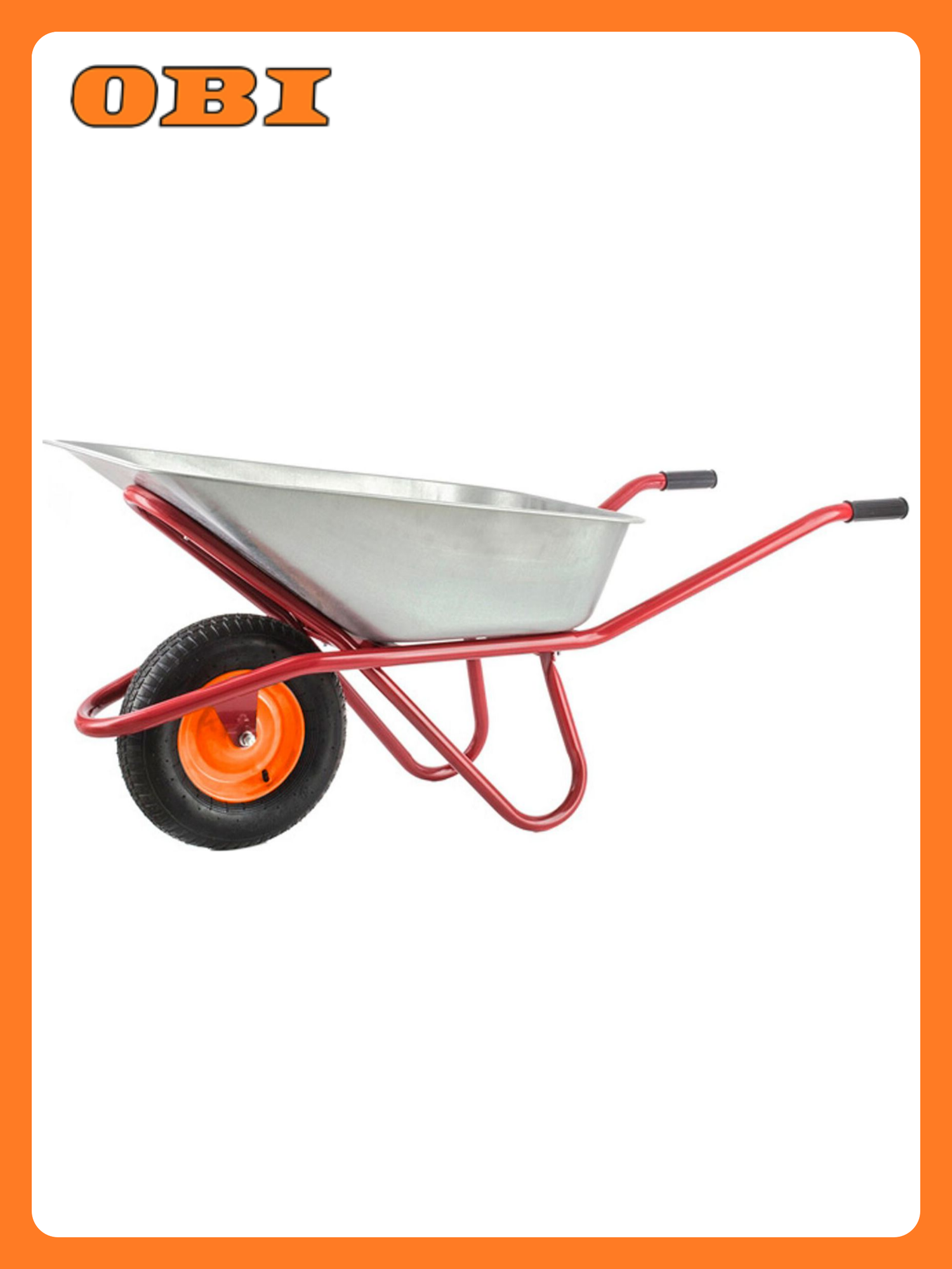 Тачка строймаш  строительная  1 колесо  90л  170кг  серебристая