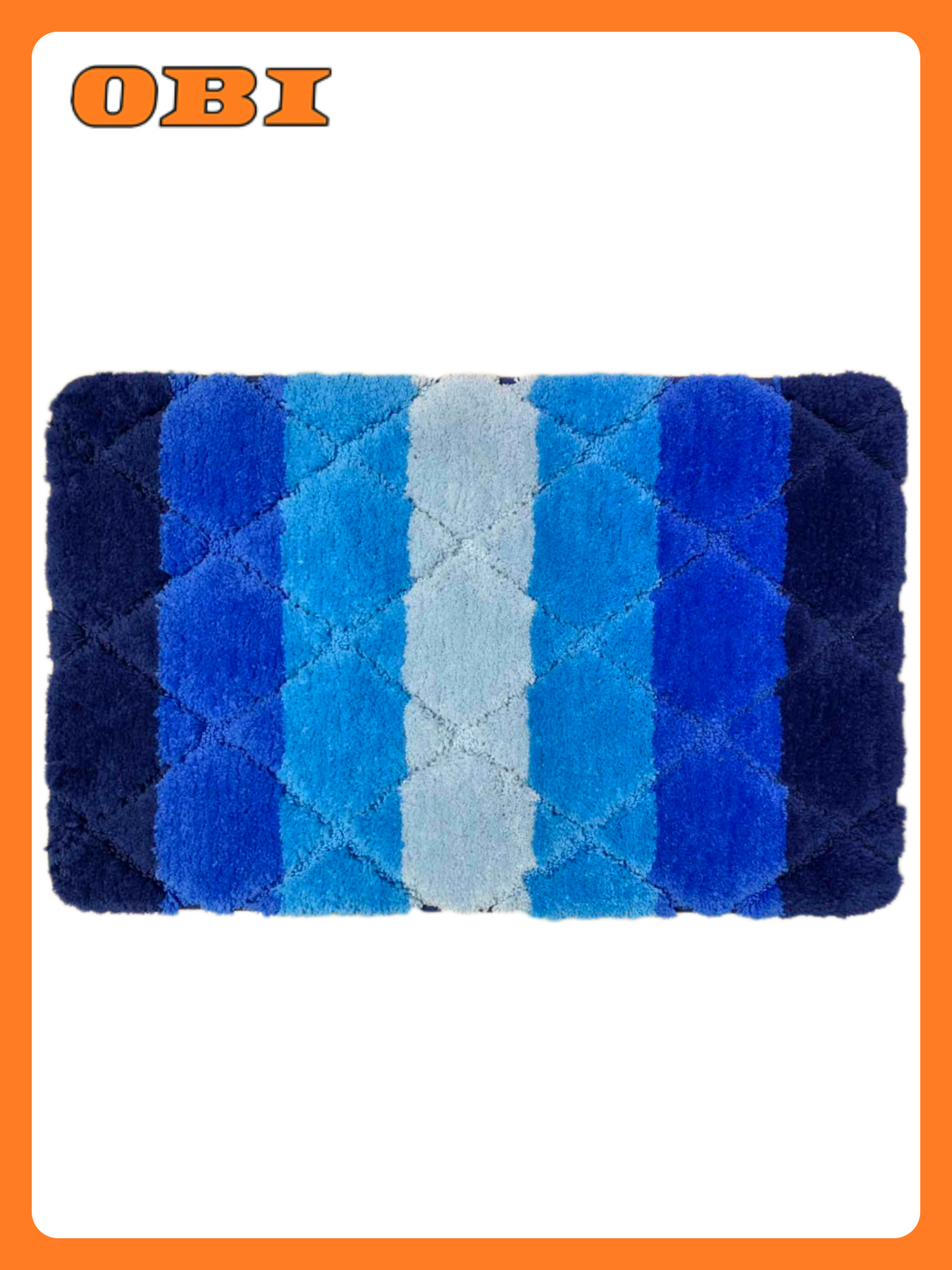 Коврик Dasch HY-C19002 для ванной полиэстер ворс микрофибра синий 50x80 см