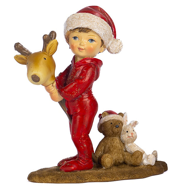 Декоративная фигурка Мальчик Ганс с игрушками 12 см Goodwill MC38245-2