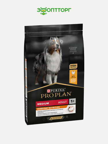Изображение товара Сухой корм PRO PLAN EVERYDAY NUTRITION для взрослых собак средних пород Курица, 3 кг.