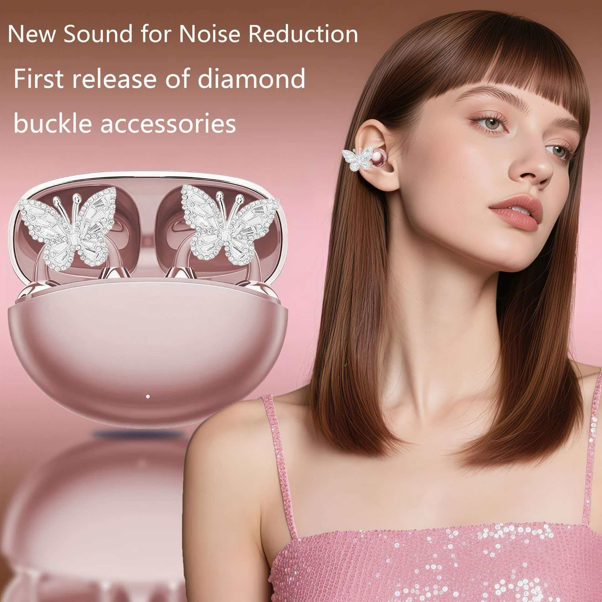 Наушники-клипсы "Butterfly Set", Bluetooth 5.3, активное шумоподавление