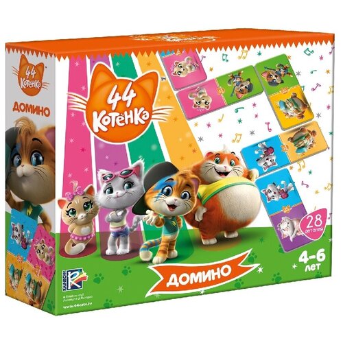 Настольная игра Vladi Toys 44 котенка. Домино VT8055-06 игра настольная кет бенд 44 котенка vladitoys vt8055 08