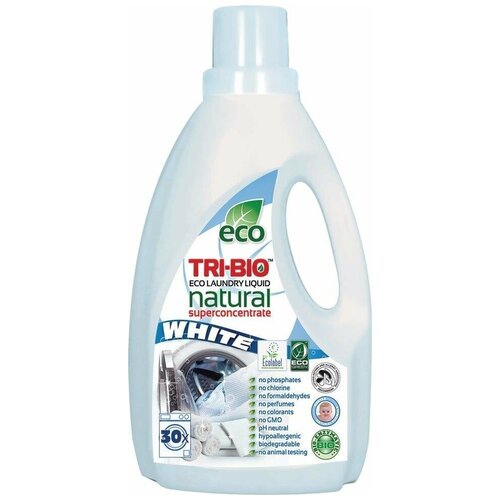 Жидкость для стирки TRI-BIO White, 1.42 л, бутылка