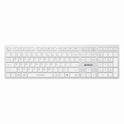 Клавиатура A4TECH Fstyler FBX50C, USB, Bluetooth/Радиоканал, белый [fbx50c white]