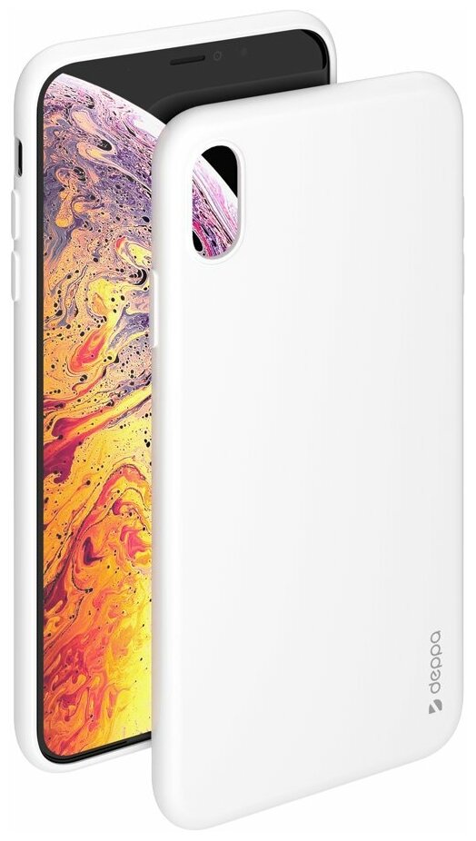 Чехол-крышка Deppa Gel Color Case для iPhone Xs Max, полиуретан, белый - фото №2