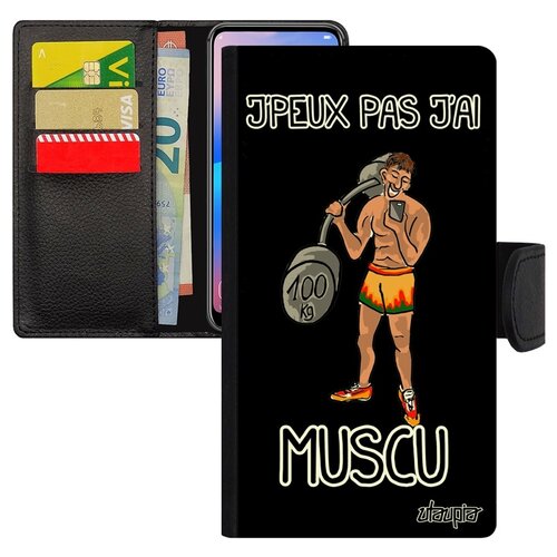 фото Чехол-книжка на смартфон iphone 7 plus, "не могу - у меня бодибилдинг!" кроссфит культуризм utaupia