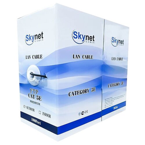 кабель витая пара skynet premium csp ftp 2 cu Кабель Skynet CSP-FTP-4-CU-OUT, 305 м, 1 шт., черный