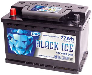 Автомобильный аккумулятор BLACK ICE Pro 6СТ-77.1 VL