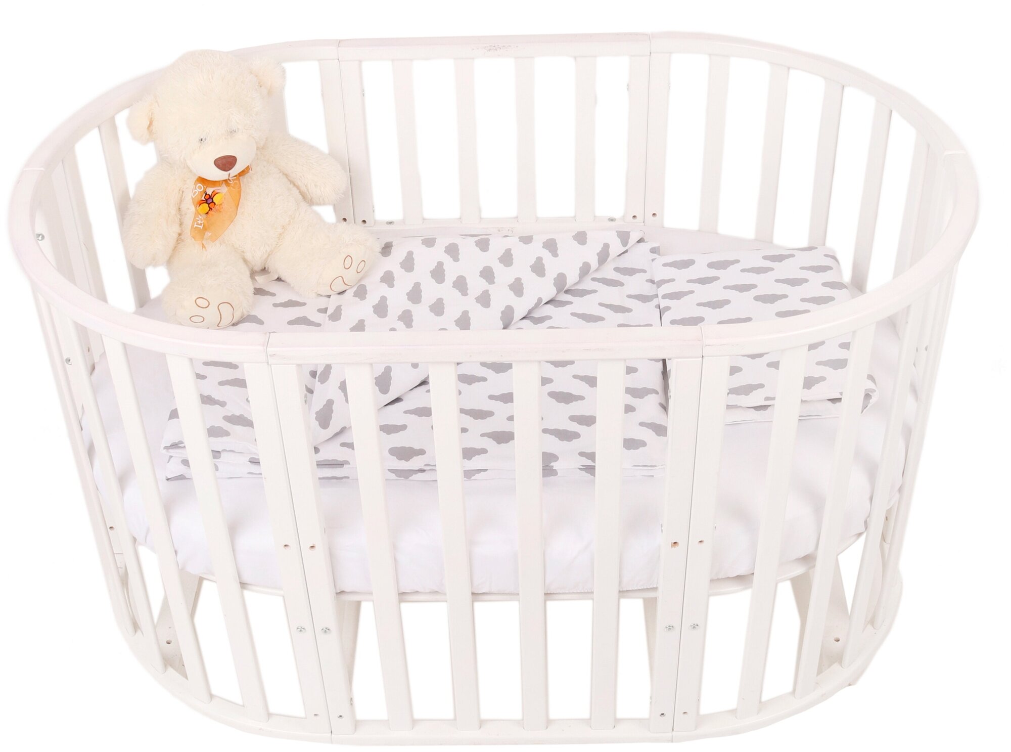 Комплект постельного белья Amarobaby Baby Boom, цвет: серый/белый - фото №8