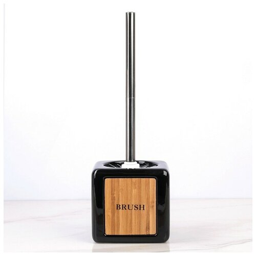 Ёрш для унитаза с подставкой Стиль 400 мл 121036 см цвет чёрный 2534₽