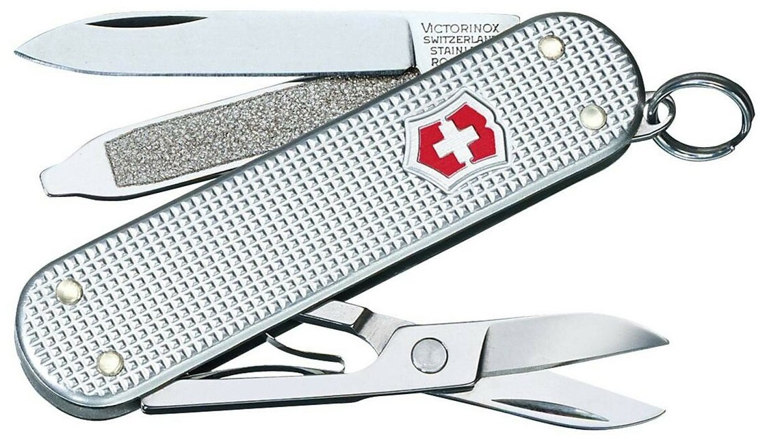 Нож многофункциональный VICTORINOX Classic Alox с чехлом серебристый