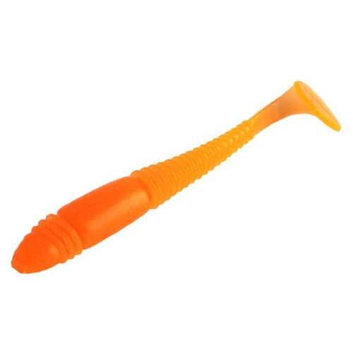 Силиконовые приманки съедобные ПК Просто - Рыболовные товары, Caterpillar (Гусеница) 95 мм (3,7), цвет №004 - оранжевый флюо, 5 шт.