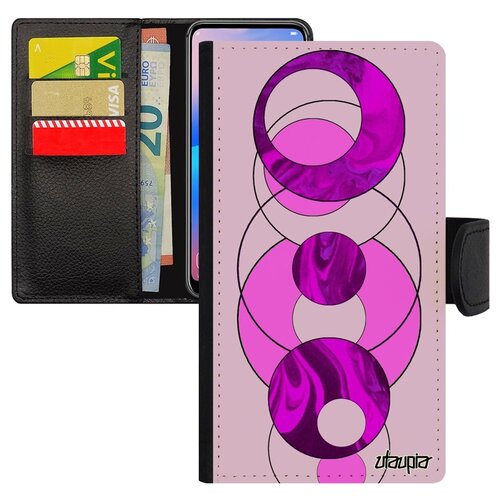фото Чехол книжка на смартфон samsung galaxy s10e, "круги" круг сфера utaupia
