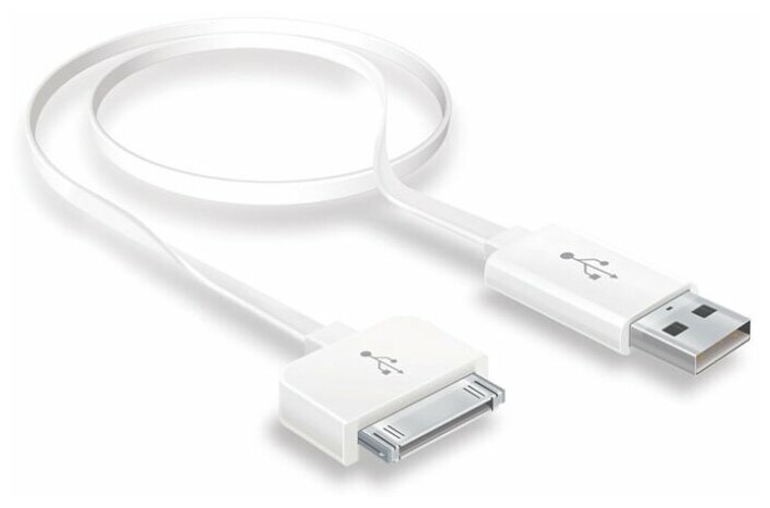 Кабель USB - 30-pin Craftmann, белый, 0.4 м. для iPhone 2G, iPhone 3G, iPhone 3Gs, iPhone 4, iPhone 4S