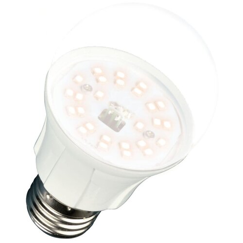 Лампа светодиодная для растений LED-A60-10W/SPFR/E27/CL PLP01WH спектр для фотосинтеза Форма A пластик Uniel