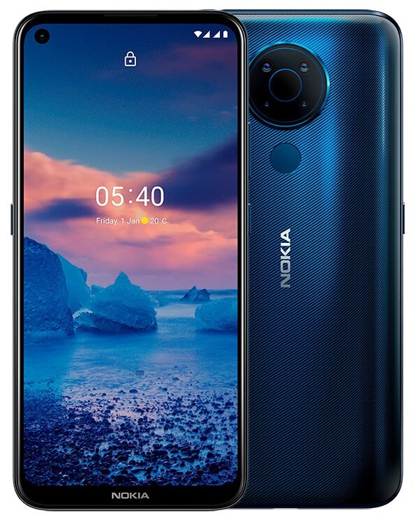 Смартфон Nokia 5.4 4/128 ГБ, Dual nano SIM, полярная ночь