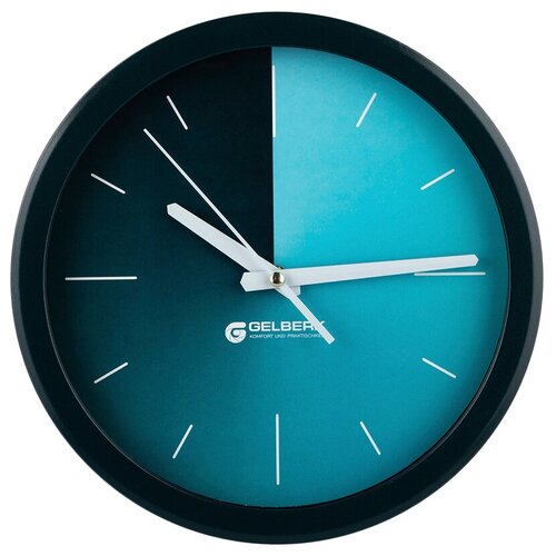 Часы настенные GelberkGL-902 (285мм) Голубой циферблат, синие