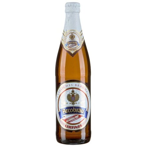 Пиво Arcobrau Urfass (Аркоброй Урфас), светлое, фильтрованное, безалкогольное, 6 шт по 0.5л