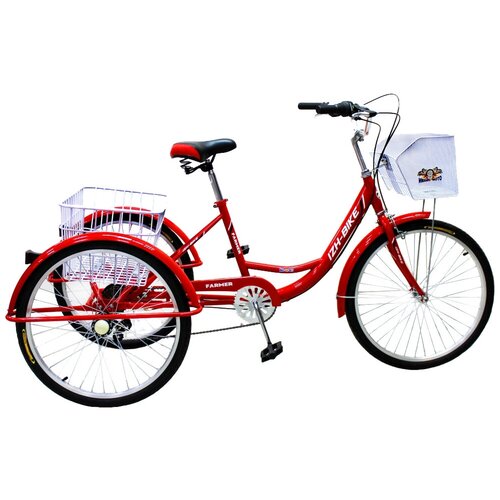 фото Городской велосипед иж-байк фермер 24 6 красный (требует финальной сборки)