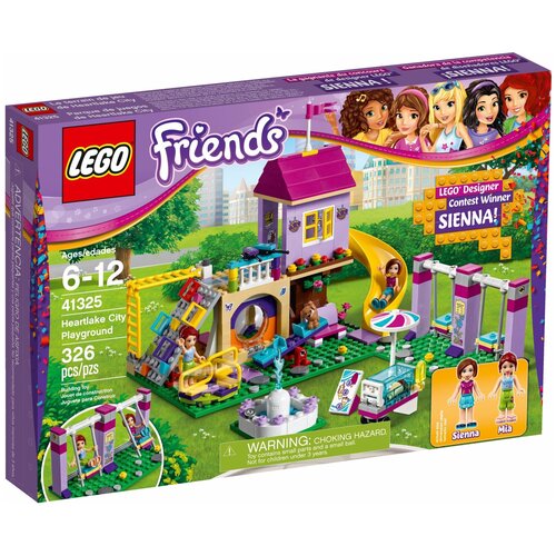 Конструктор LEGO Friends 41325 Игровая площадка Хартлейк-сити, 326 дет. конструктор подружки игровая площадка хартлейк сити френдс 41325 332 детали 2 минифигурки 10774