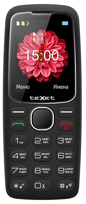 Мобильный телефон teXet TM-B307 черный