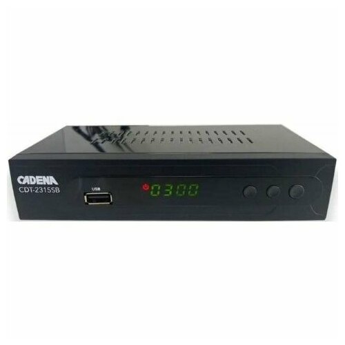 Цифровой ресивер DVB-T2 CADENA CDT-2315SB черный ресивер cadena dvb t2 cdt 2388s