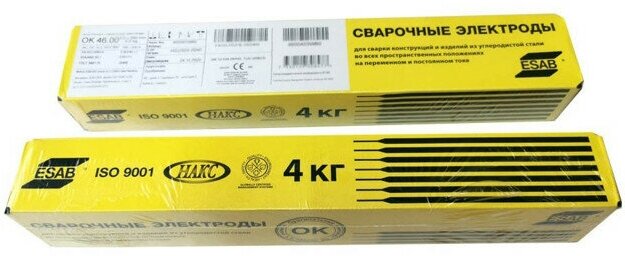 Электроды ESAB OK46 рутиловые 2,5x350мм 4кг