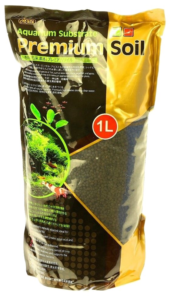Субстрат питательный для растений и креветок Ista 1,5 – 3 мм 1 л (1 шт)