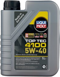 HC-синтетическое моторное масло LIQUI MOLY Top Tec 4100 5W-40, 1 л