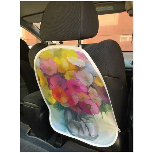 фото Защитная накидка joyarty "ваза цветов" на спинку автомобильного сидения