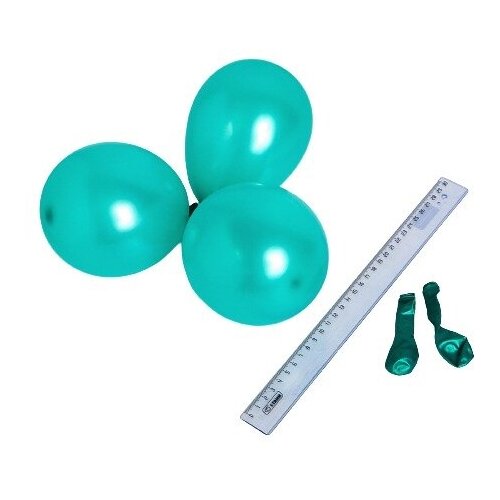 фото Шар латексный 5", металл, набор 100 шт, цвет зеленый 4986428 leti