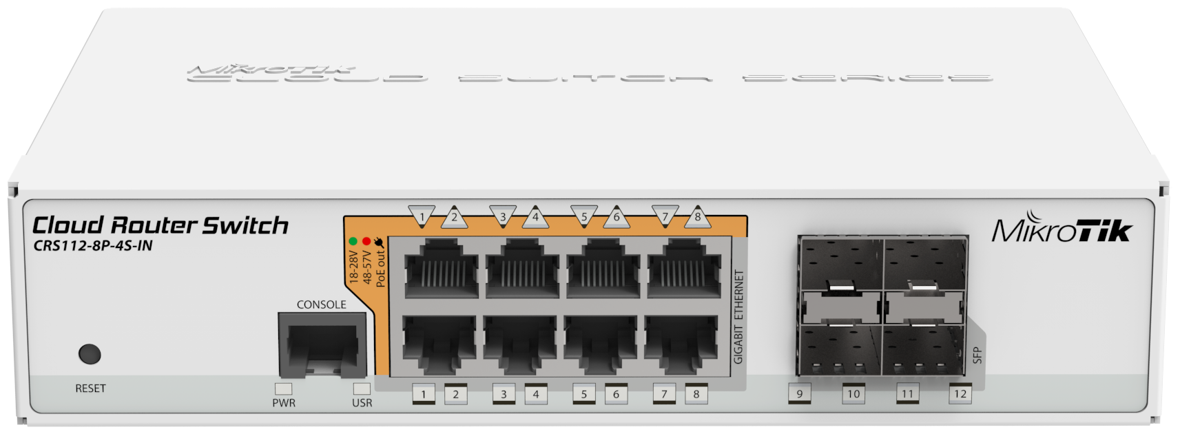 L2 PoE коммутатор MikroTik CRS112-8P-4S-IN