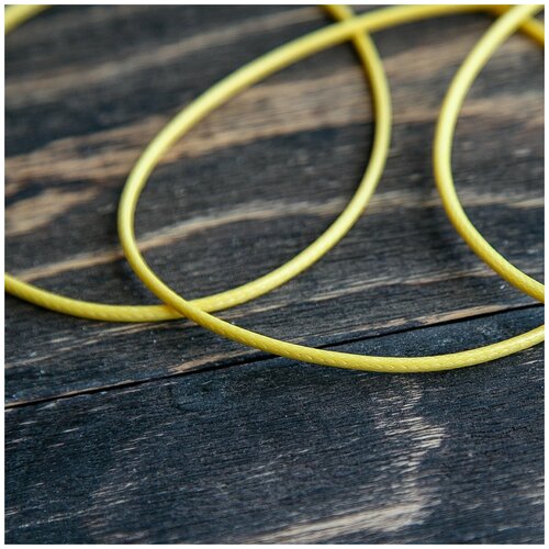 Шнур вощеный 2 мм 15 метров для шитья / рукоделия / браслетов, цвет желтый шнур вощеный 2 мм 15 метров для шитья рукоделия браслетов цвет темно зеленый
