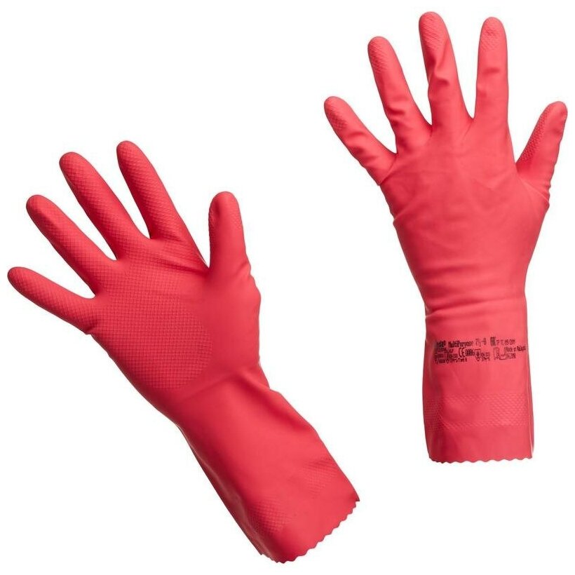 Перчатки латексные Vileda MultiPurpose, красные, размер 8 (M) 1 пара (100750)