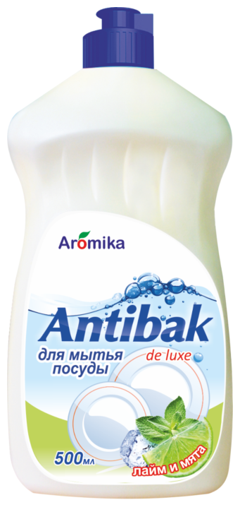 Aromika жидкость для мытья посуды Antibac De Luxe Лайм и мята