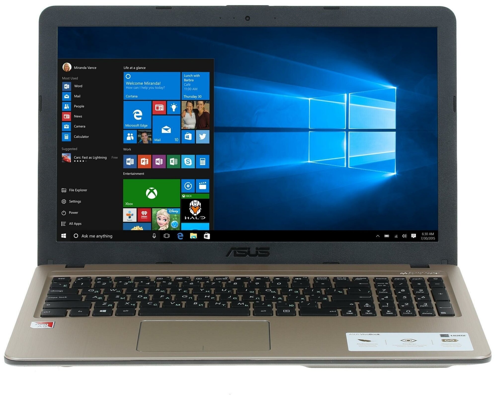 15.6" Ноутбук ASUS VivoBook K540BA-GQ243T черный