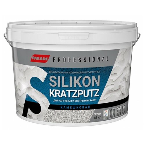 Декоративное покрытие Parade Professional Silikon Kratzputz S210 2 мм, 2 мм, белый, 15 кг