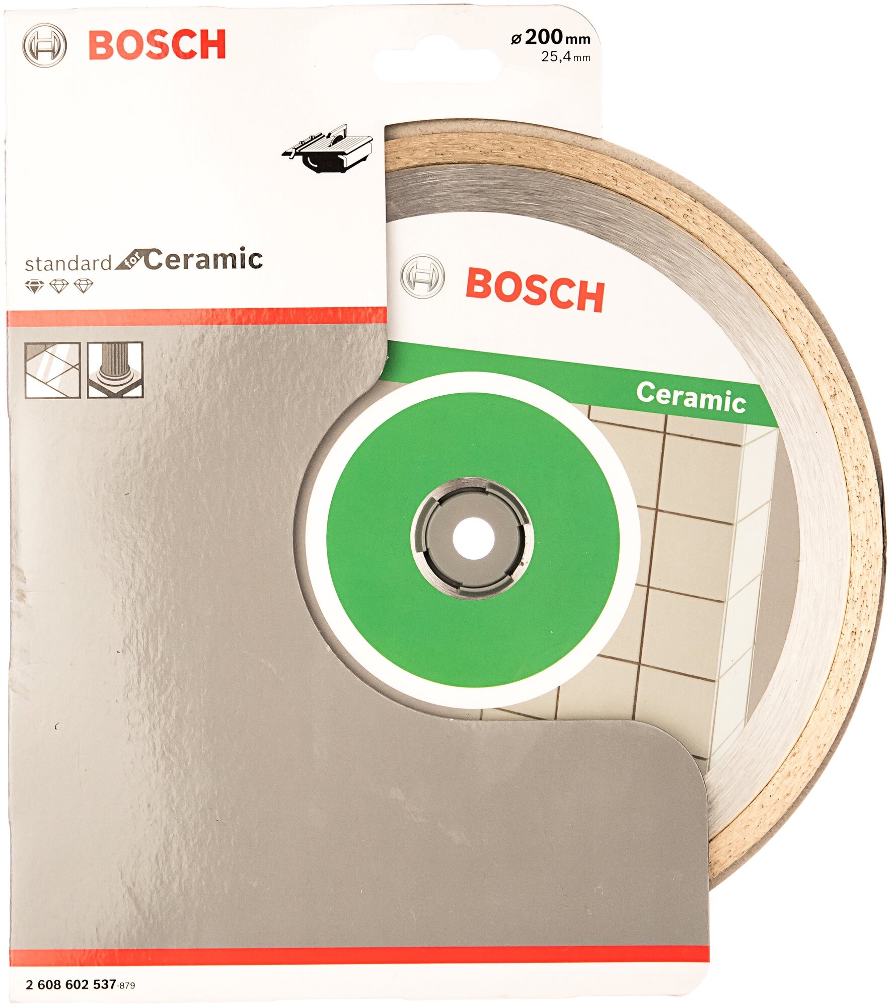 Диск алмазный отрезной Professional for Ceramic (200х25.4 мм) для настольных пил Bosch 2608602537 15034114