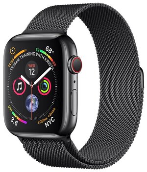 Умные часы Apple Watch Series 4 40 мм Steel Case GPS + Cellular, черный космос