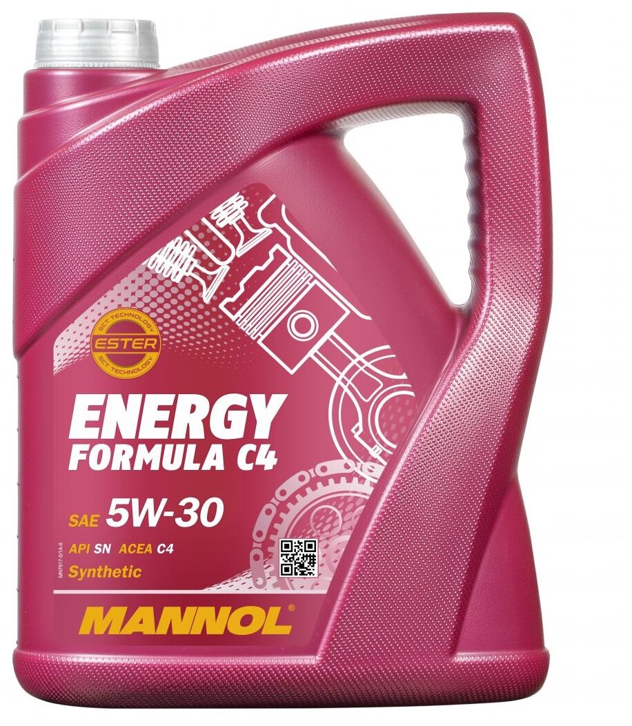 Mannol 5w-30 5l 7917 energy formula c4 моторное масло 79175