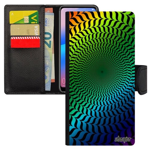 фото Чехол-книжка для мобильного samsung galaxy a10, "иллюзия круга" геометрический illusion utaupia
